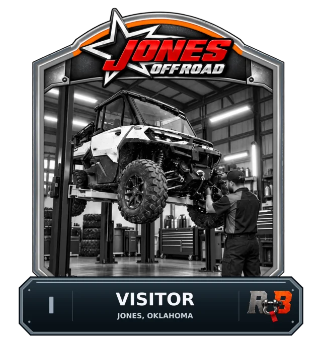 Jones Offroad — Visitor badge